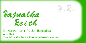 hajnalka reith business card